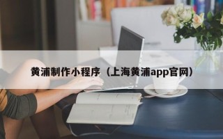 泸州黄浦制作小程序（上海黄浦app官网）
